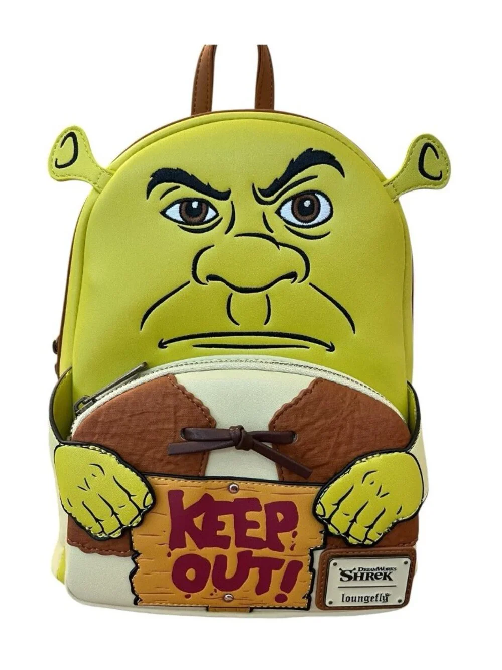 Loungefly Dreamworks Shrek Keep Out Cosplay Mini Backpack Eat Stink Be Scary NWT